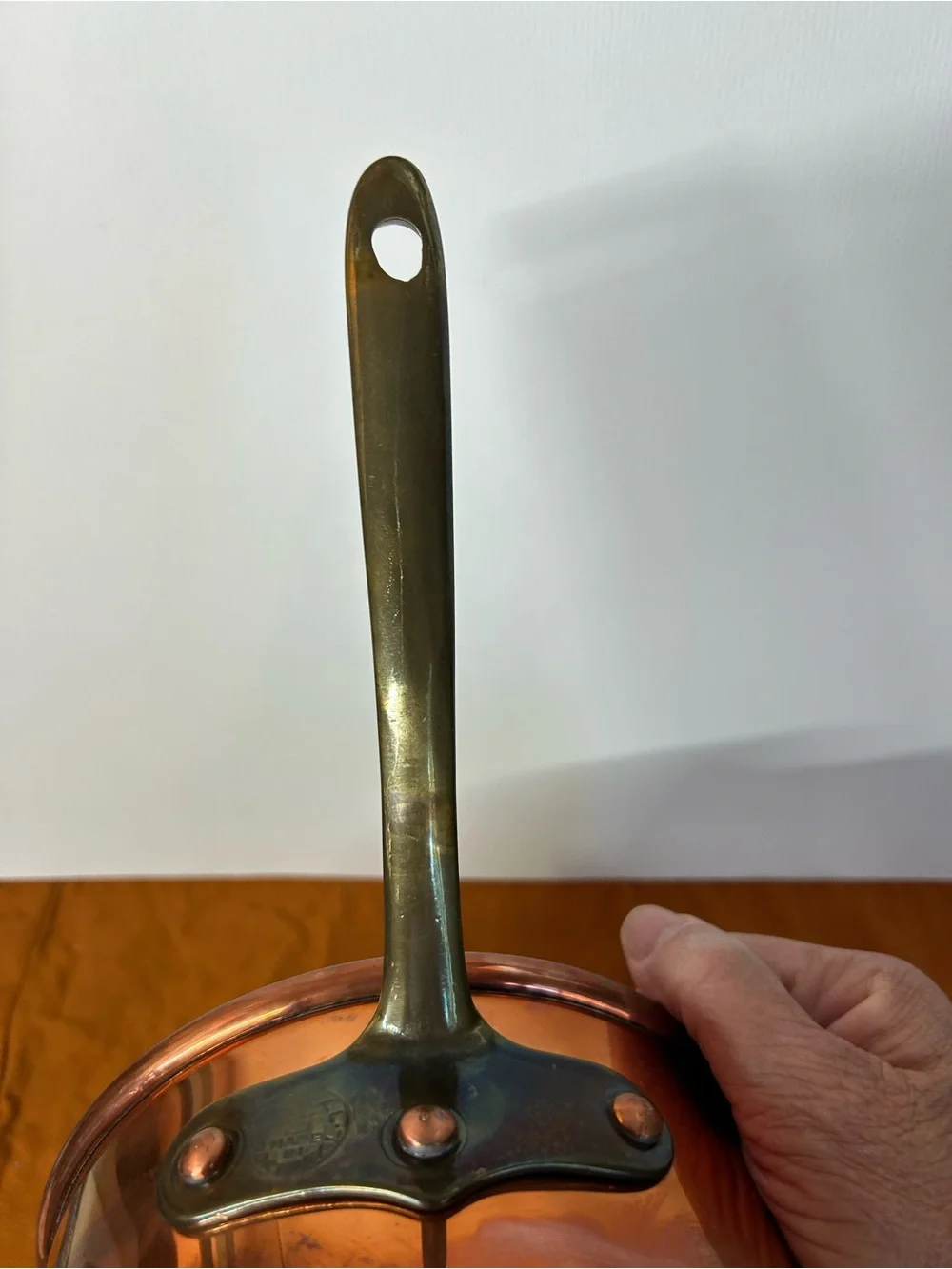 Copral Copper & Brass 6” Saucepan with Lid. Made in Portugal.